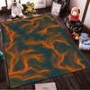 Modern Abstract Lines Area Rug Orange and Blue Wavy Pattern Carpet Suitable for use as an anti-slip for living room bedroom sofas