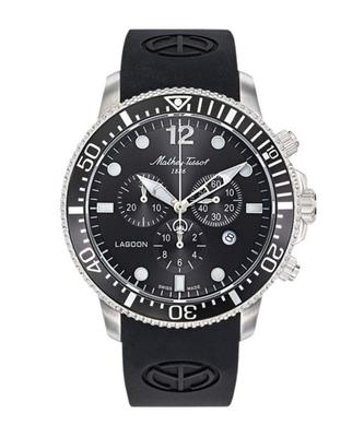 Lagoon Chronograph Silicon Strap Black Dial Quartz H123CHALN 100M Men's Watch