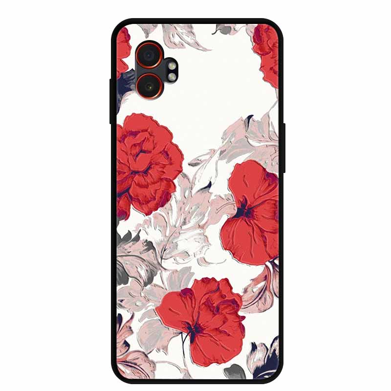 3D Emboss Case For Samsung Galaxy XCover7 Pro 5G Phone Case Flowers Silicone Soft Back Cover For Samsung Galaxy XCover7Pro Case