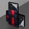 2D Heart Reflection Pattern Mobile Phone Case for Samsung S26 S25 S24 S23 S22 S21 S20 A56 A36 A16 - Glass Protective Cover