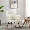 Day and Night - Day and Night Cream White Velvet Rocking Chair