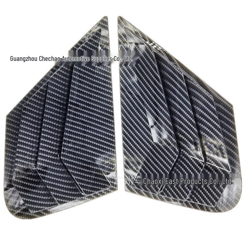 Kia K5 2016-19 Rear Quarter Window Carbon Fiber Louvers - Mustang Style Exterior Upgrade