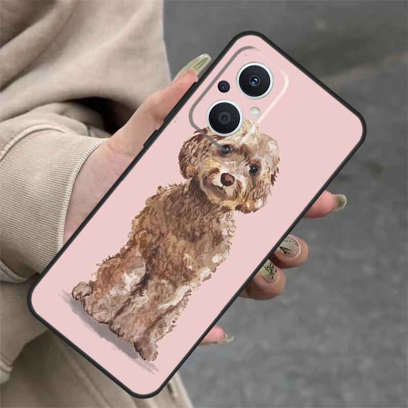 Brown Cockapoo Case For OPPO Reno 8T 13F 14F 12F 11F 10 12 13 14 Pro 7 8 Lite OPPO Find X8 X6 X9 Pro Cover