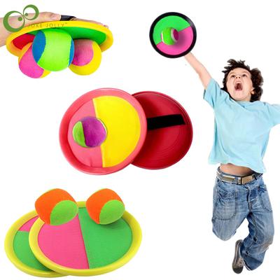 Set Kids Sucker Palla appiccicosa Giocattolo Sport all'aria aperta Cattura Gioco con la palla Set Lancio e cattura Giocattoli interattivi da esterno genitore-figlio WYW