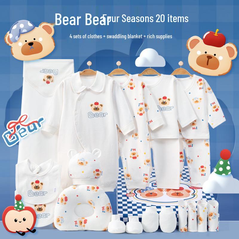 Autumn/Winter Newborn Baby Clothes High-End Pure Cotton Gift Set