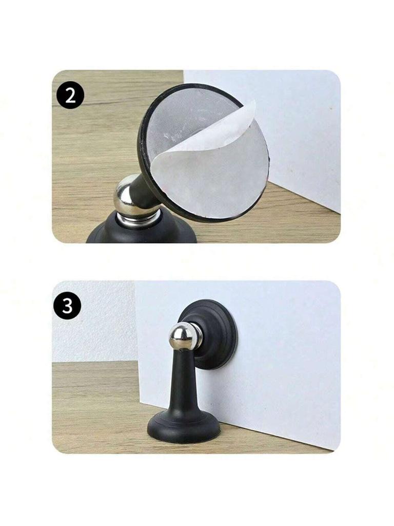 Silicone Anti-collision Door Stopper, Strong Magnetic, Silent Door Stopper, No Punching, Punching, Door Stop for Wall and Floor