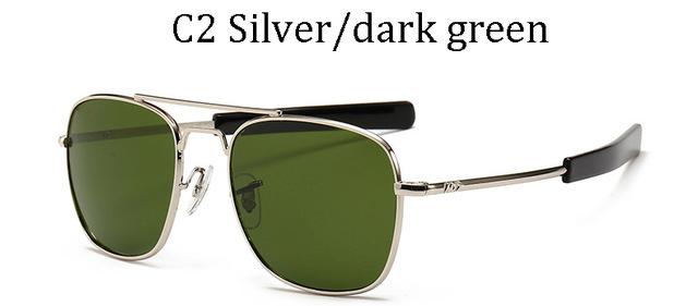 Herren Luxusmarke Designer Sonnenbrille Vintage Mode Aviation AO Sonnenbrille Für Herren Amerikanische Armee Militär Optische Glaslinse