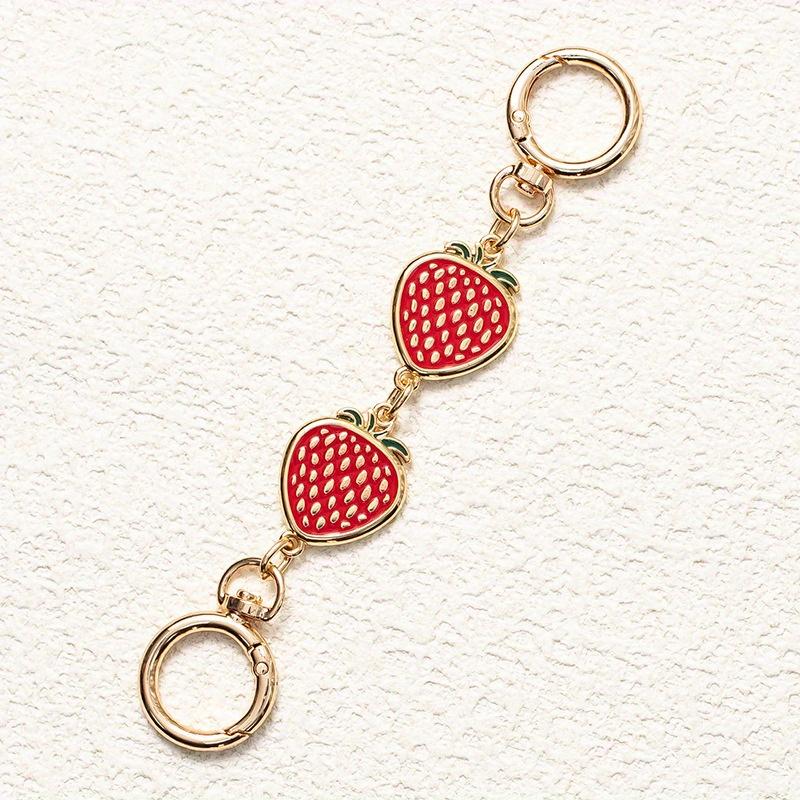 1PC Strawberry Extended Decorative Chain Wallet Crossbody Bag Shoulder Strap Chain Armpit Bag Diy Replacement Extension Chain