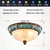 European Retro Dimmable LED Ceiling Light for Hallway, Balcony, or Bedroom
