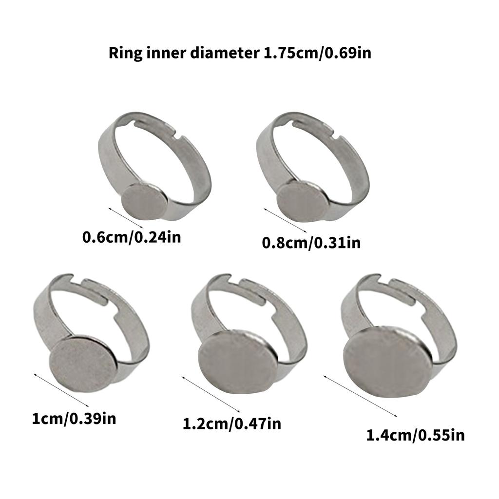 10 Stück Verstellbare Edelstahl Ringrohlinge Edelstahl Verstellbare Ringrohlinge Für DIY Schmuckliebhaber