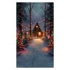 Christmas Door Decoration Festival Party Background Decoration Santa Decoration Tapestry