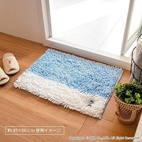 OKA Disney Mall Bath Mat Fits Approximately 45cm X 60cm Blue (Donald Duck)