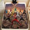 Super Sentai Print Flannel Blanket, Comfortable Warm for Sofa Bed Chair, Versatile for Picnic -HE74