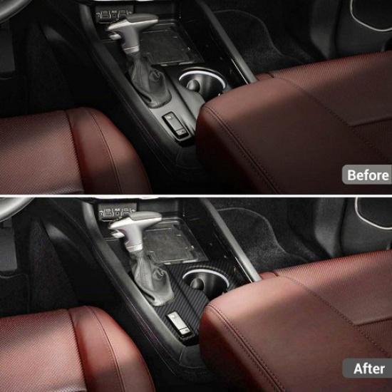 Fibre de Carbone Console Centrale Levier de Vitesse Couvercle Garniture ABS pour Dodge Durango -22