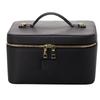 New Cross-border Pu Portable Cosmetic Bag with Compartment Large Capacity Portable Leather Cosmetic Bag Leather Cosmetic Bag