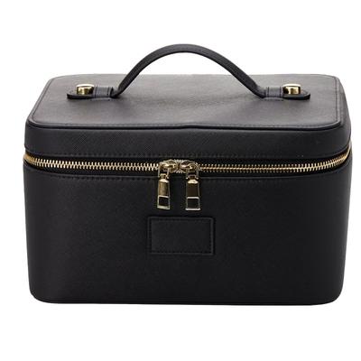 New Cross-border Pu Portable Cosmetic Bag with Compartment Large Capacity Portable Leather Cosmetic Bag Leather Cosmetic Bag