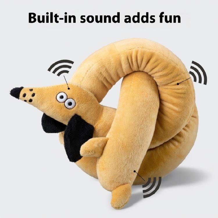 Oversized Squeaky Fabric Animal Companion For Medium Canines Indoor Entertainment And Skill Development