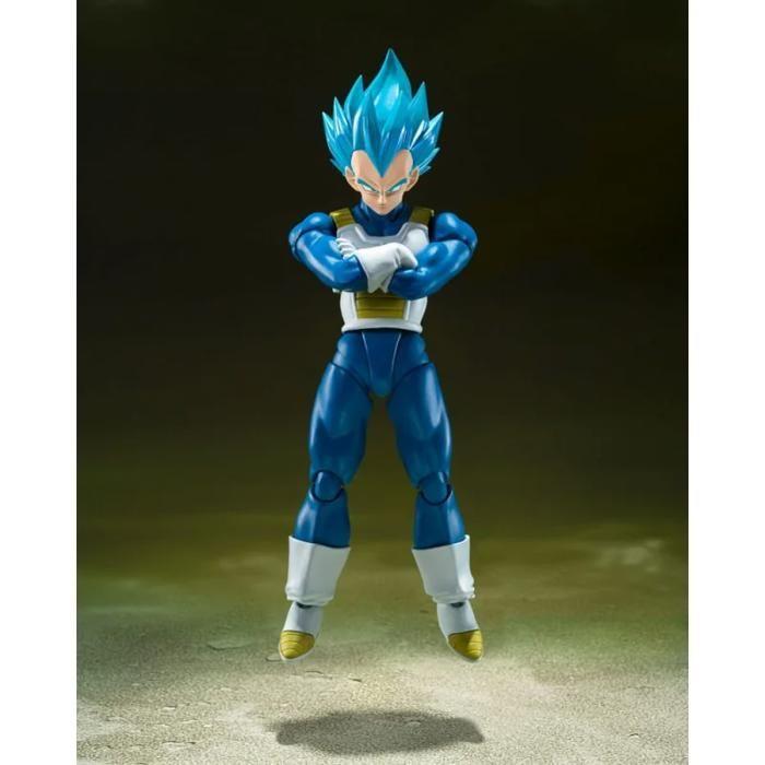 Figur - TAMASHII NATIONS - S.H. Figuarts - Super Saiyan Gott Vegeta - Sehr beweglich - Zubehör enthalten