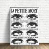 The Little Death Posters, Fashion Black and White Girls Eyes Wall Arts Prints, Living Room, Porch, Wall Decor Unframe