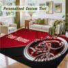 Crystal Velvet Square Rug Custom NameAjax Amsterdam Pattern Non Slip Home Floor Decor Rug