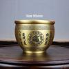 Wealth Attracting Pure Brass Cornucopia Polished Auspicious Baifu Rice Cylinder Desktop Ornament 95mm Feng Shui Bowl Office Desk