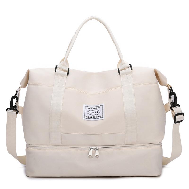 Portable Travel Bag with Large Capacity, Shoe Compartment, and Wet/Dry Separation for Swimming and Fitness