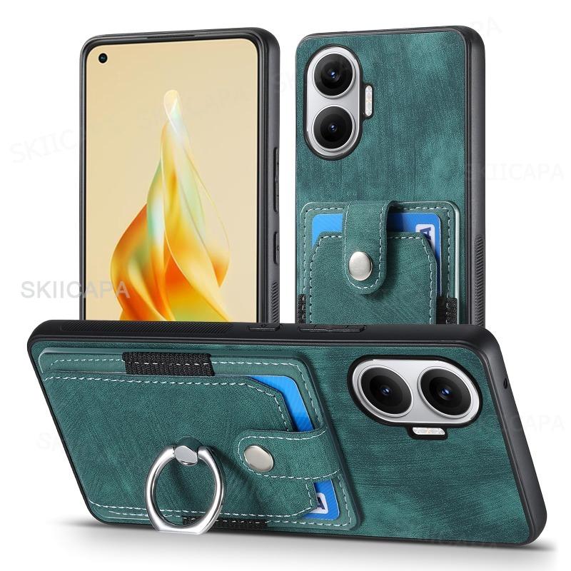 For POCO F7 Leather Magnetic Wallet Card Slot Ring Holder Case for POCO F7Pro F7 Ultra X7 Pro Stand Shockproof Cover Funda
