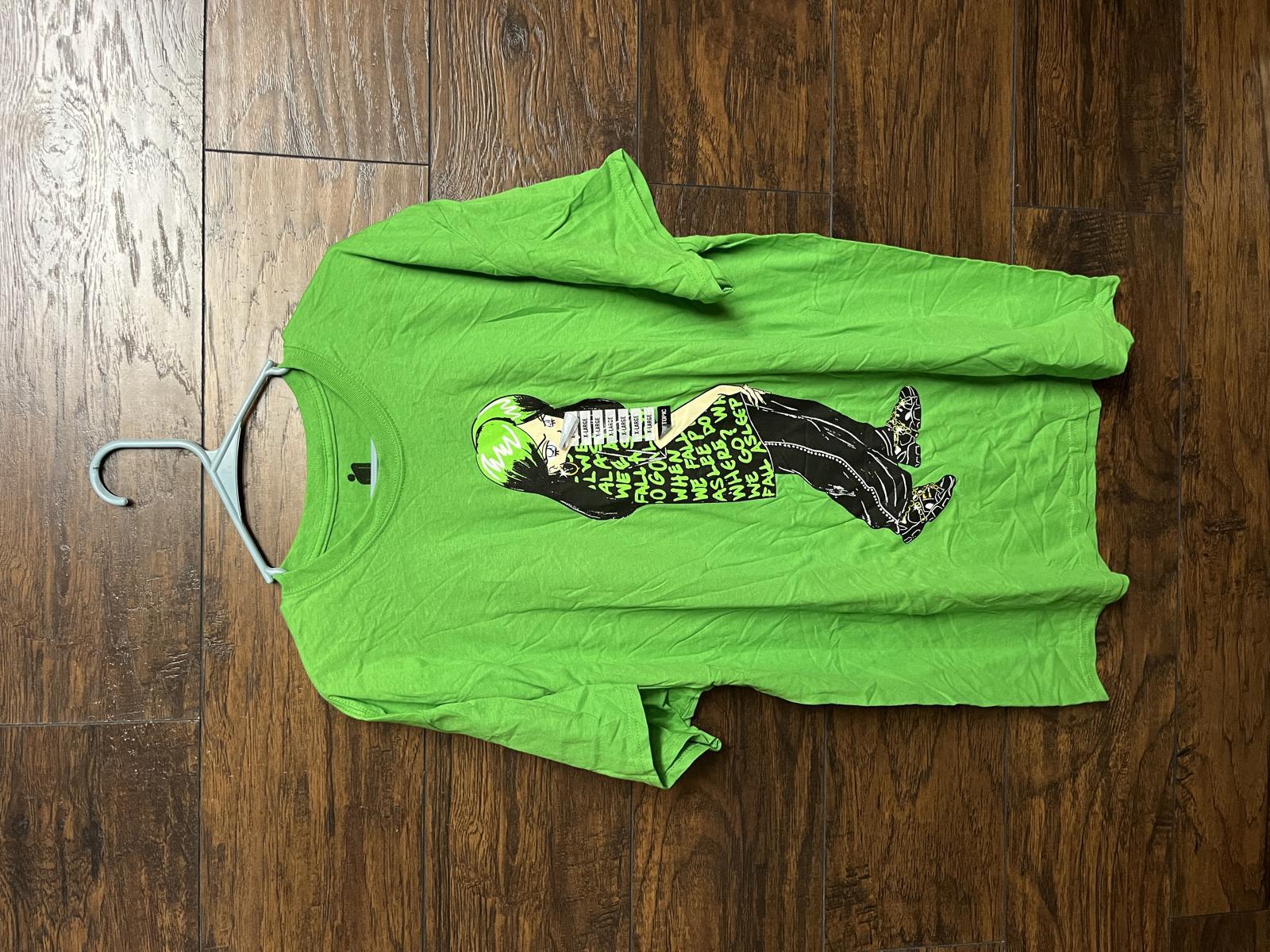 New Billie Eilish Anime Tee Where Do We Go Lyrics T-shirt XL XXXXL