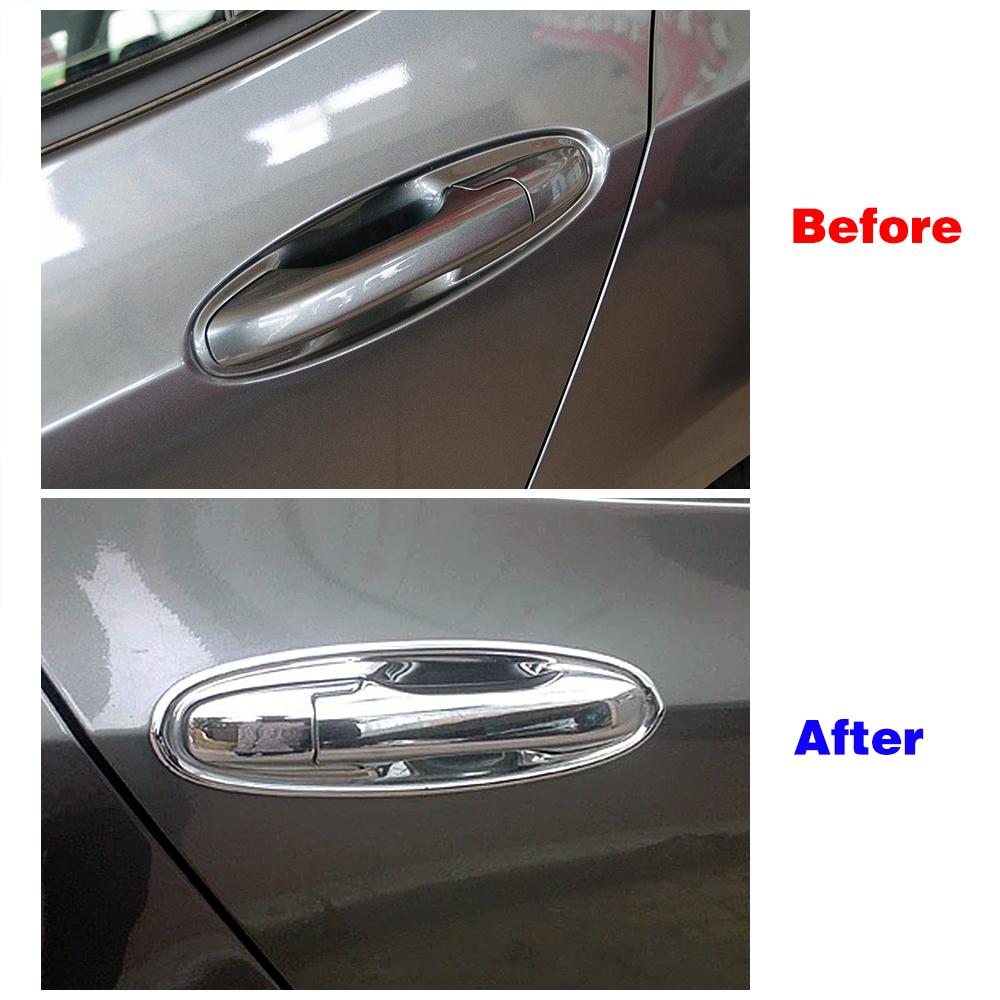 For Honda City 2007-2013 GM2 GM3 Accessories Exterior Door Handle Cover Door Bowl Covers Trim Chrome Carbon Fiber Color Decor