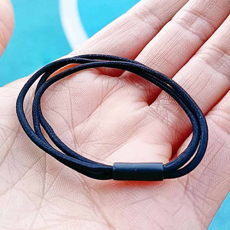 

Черная эластичная резинка для волос в корейском стиле - три в одном, цветная резинка