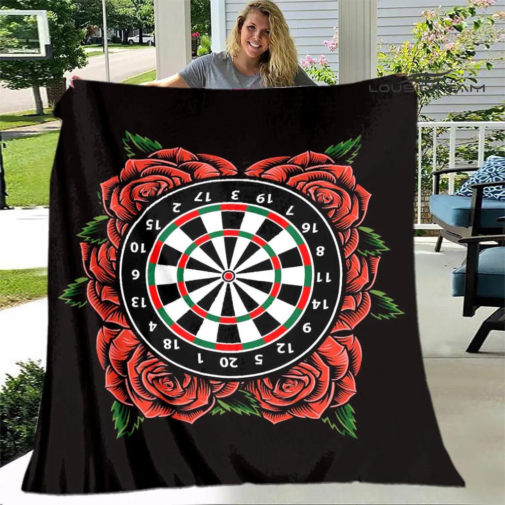 Sports dart target printing blanket warming Warm Pretty Flannel Soft Comfortable Home Travel Blanket