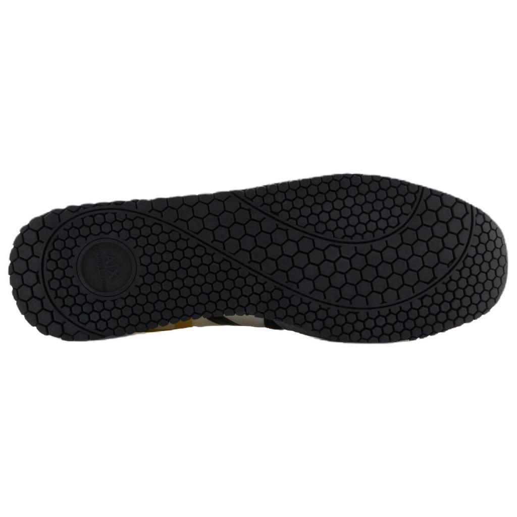 Armani Exchange Round Toe Lace-Up Letter Patch Low-Top Casual Shoes Men sneakers White Gray XUX017XCC68U659