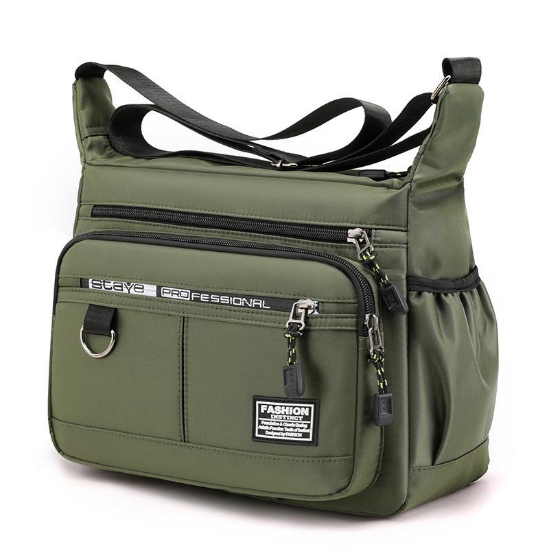 2025 Men's Large Capacity Wear-Resistant Multi-Pocket Shoulder and Messenger Backpack