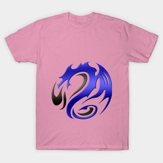 T Shirt Women Dragon Blue Black Harajuku Print Kawaii Tshirt Summer Short Sleeve Female T-Shirt Top Tee