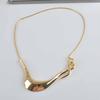 Collana Alla Moda Stile Rame Placcato Oro Argento Bicolore Elegante Moda Esagerato Collana per Clavicola Set di Accessori Orecchini Donna