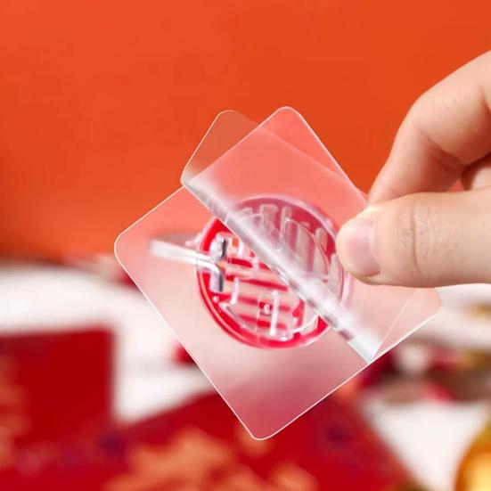 8Pcs Chinese Style Self-adhesive Hooks Drill-Free Installation Festive Decor Hooks Red Lanterns Chinese Knots Hooks for Spring Festival Home