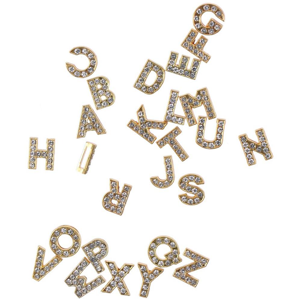 

Хрустальные подвески из цинкового сплава AZ, золотые подвески с буквами для любителей рукоделия, рукоделия