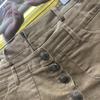 Vintage Low-Waist Slim-Fit Cargo Shorts with Heavy Embroidery, Bronze Snap Buttons, Double Waistband, Faux Two-Piece Design