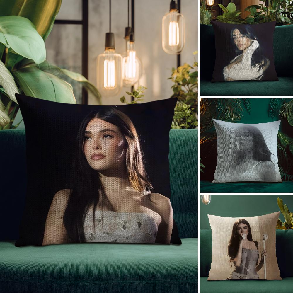 M-Madison Beerr Singer Cushion Cover Natural Linen Pillow Case Double-Sided Print Decorative Sofa Pillowcase Home Decor Gift
