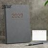 Daily Planning Notebook Full Year Vintage Sheepskin Planner Agenda 2027 Monthly Texture Cover Schedule Organizer
