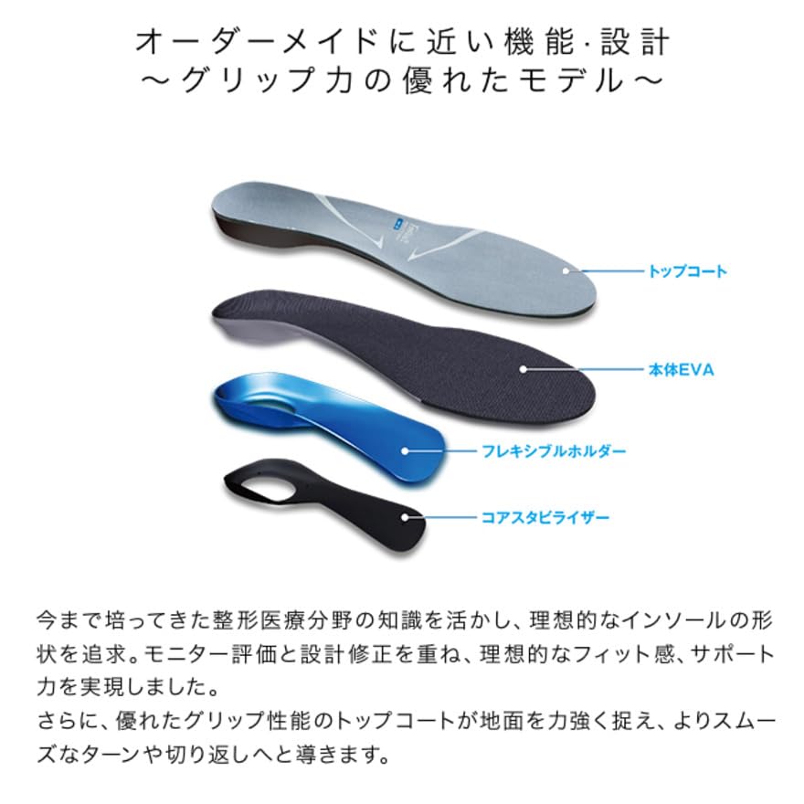 ZAMST Footcraft Series Insoles M (23.0cm~24.5cm) Shock Absorption Standard Type Arch Type (LOW) Unisex