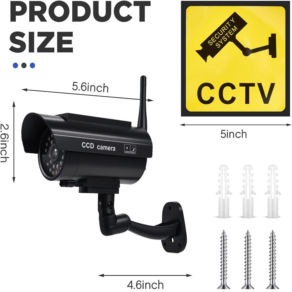 Solar-Powered Fake Surveillance Camera Dummy Model