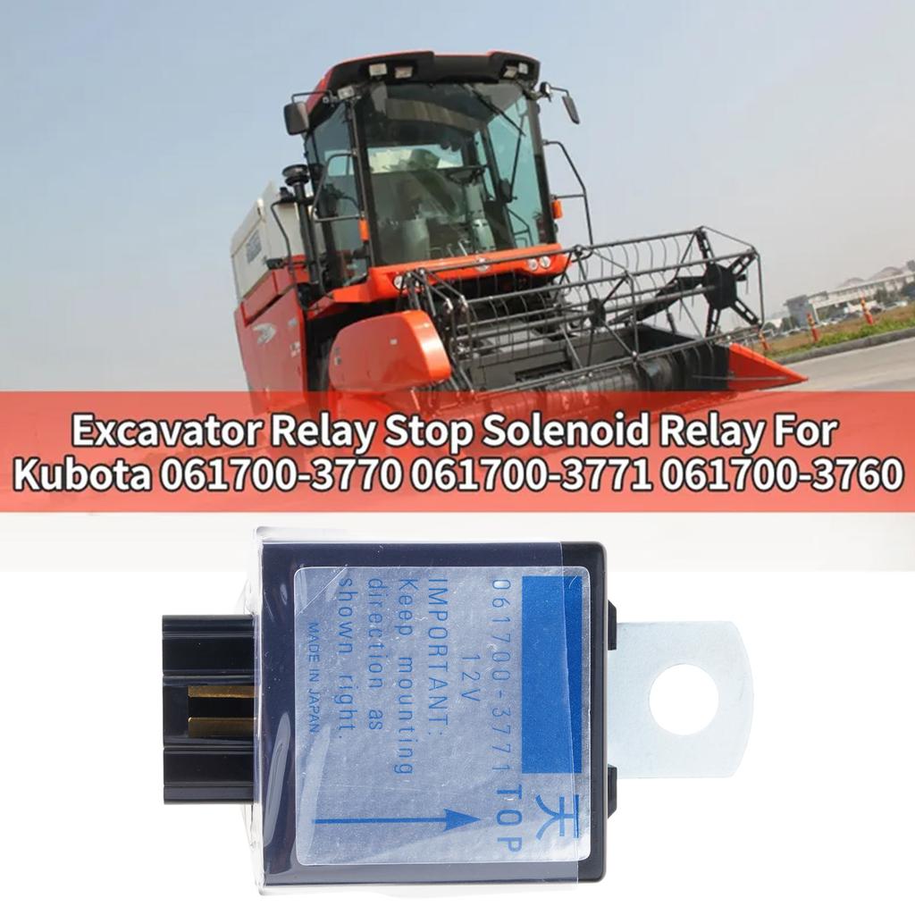 Excavator Stop Solenoid Relays Fit for L2900DT L3010DT L3300DT L4200DT L4200F L4310F M5030 M6800 061700-3770 061700-3771