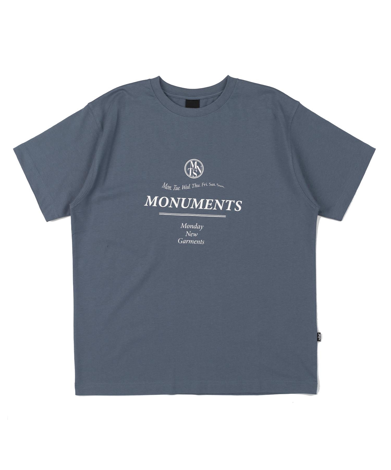 Monument Calendar T-Shirts (Indigo Blue) Indigo Blue/L