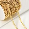 18K Gold Plated Brass Thick Heavy Oval Chains For Necklace Bracelet Accessories,6.6*9mm Chain for DIY Jewelry Making Findings