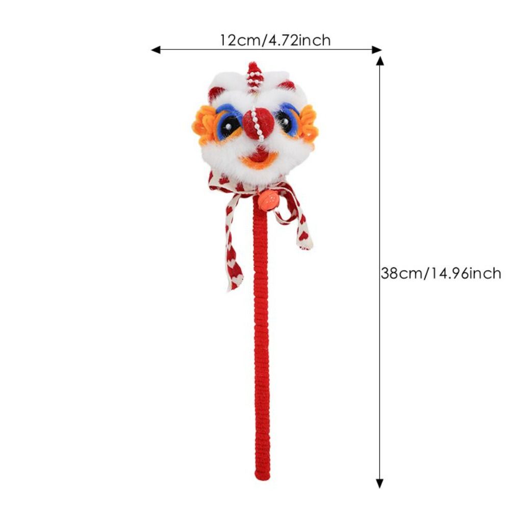 Handmade Handheld Lion Lantern Personality Red Color Glowing Lion Dance Lantern Decoration Hanging Lion Ornaments Purple Color