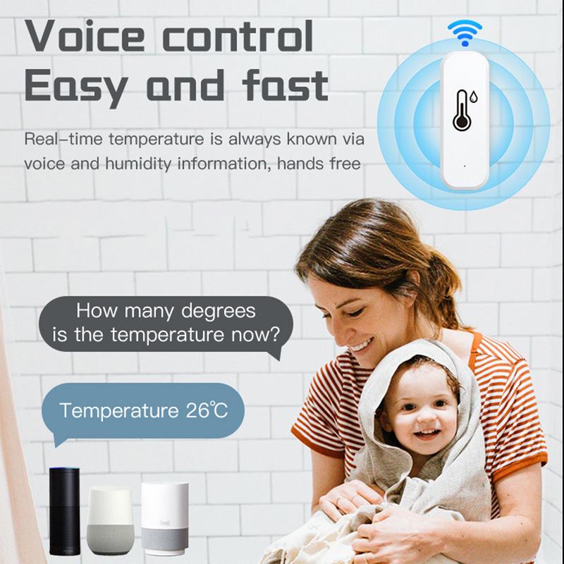 Smart WIFI Temperature Humidity Sensor APP Remote Monitor For Smart Home SmartLife Wireless Remote Monitor Works