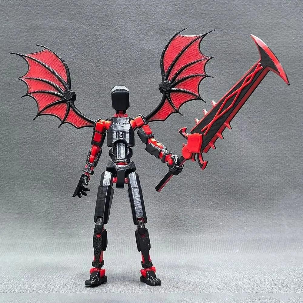 3D Printed Robot Model Reaper Robot Desktop Decoration 13 Action Model Multi-Jointed Movable Robot Dummy Action Model