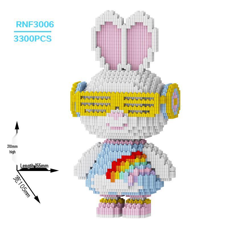 Chao Le Sen Flying Rabbit Building Blocks: Educational, Handmade Jigsaw Puzzle & Ornament Gift