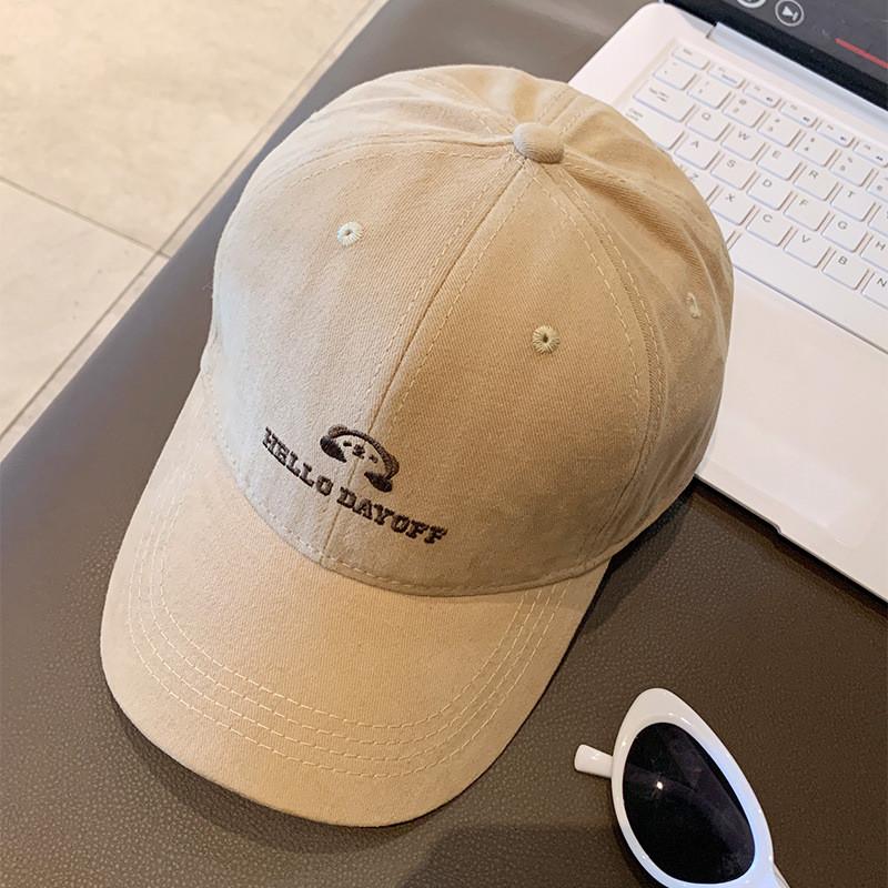 Trendy Purple Wide Brim Baseball Hat Women Soft Top Duckbill Cap Wear Leisure